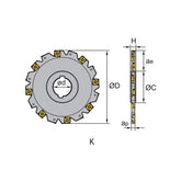 Slot milling SMP01 Kr: 90° SMP01-100x4/125X4/100X5-K27/40/50-SN12-10/12/16/18/24 - Makotools Industrial Supply Tools for Metal Cutting